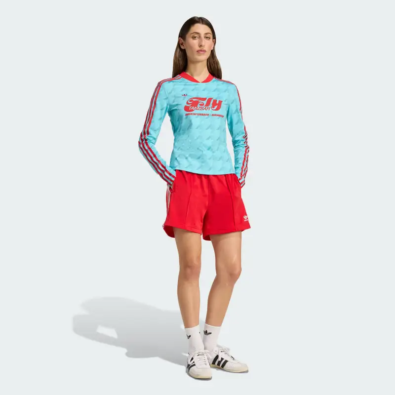 Maglia a maniche lunghe aderente con stampa allover ispirata al calcio Blue Glow miniatura 3