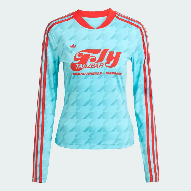 Maglia a maniche lunghe aderente con stampa allover ispirata al calcio Blue Glow miniatura 4