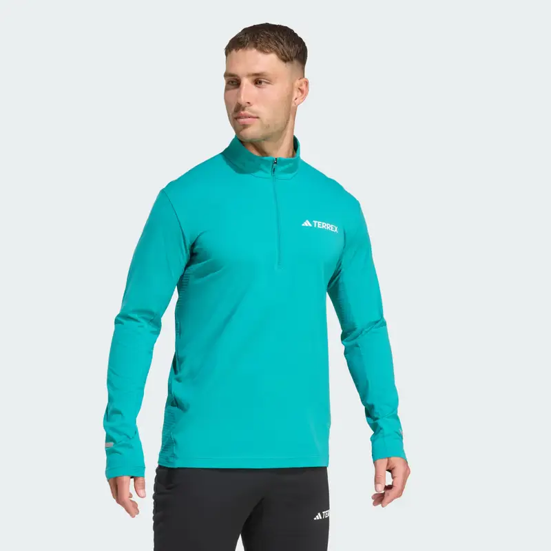 Maglia a maniche lunghe con mezza zip Terrex Xperior Pure Teal miniatura 3
