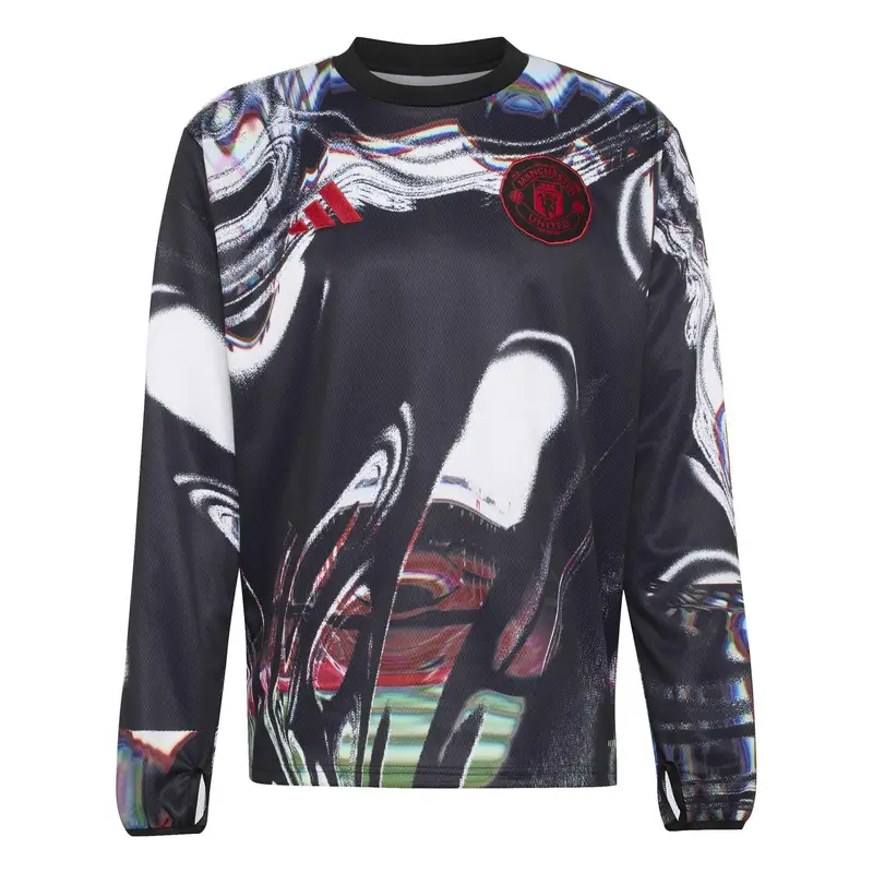 Maglia a maniche lunghe Prematch Manchester United 2025/26 Noir