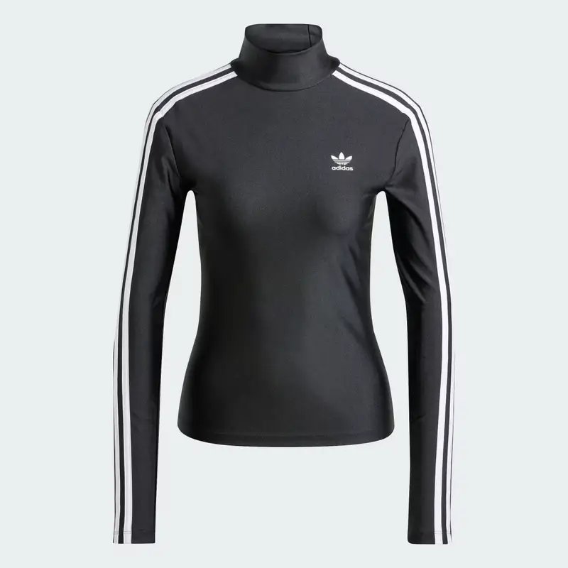 Maglia adicolor 3-Stripes Turtleneck Long Sleeve Black miniatura 4
