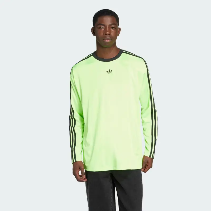 Maglia adidas Adicolor Jacquard a maniche lunghe Signal Green