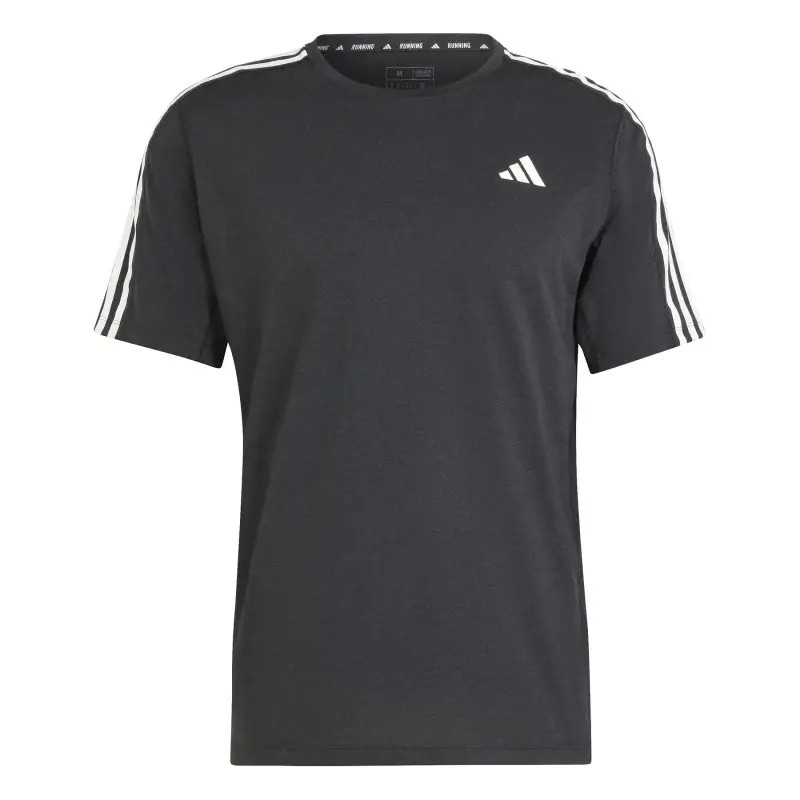 Maglia adidas Own the Run 3 Stripes Noir