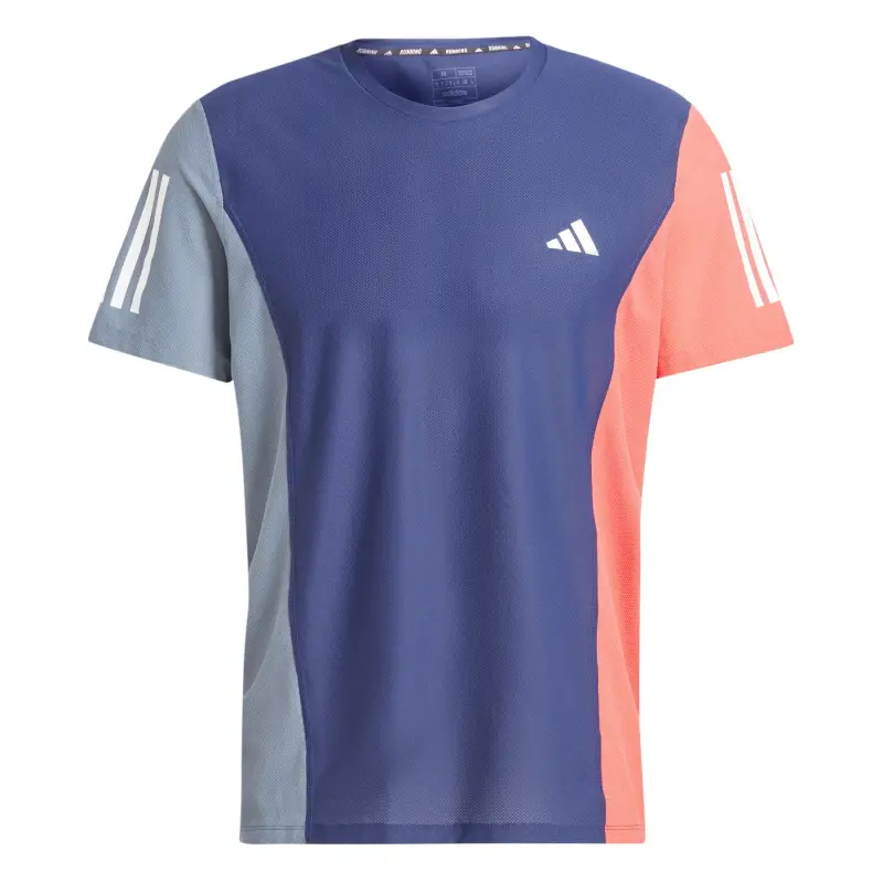 Maglia adidas Own the Run Colorblock Bleu