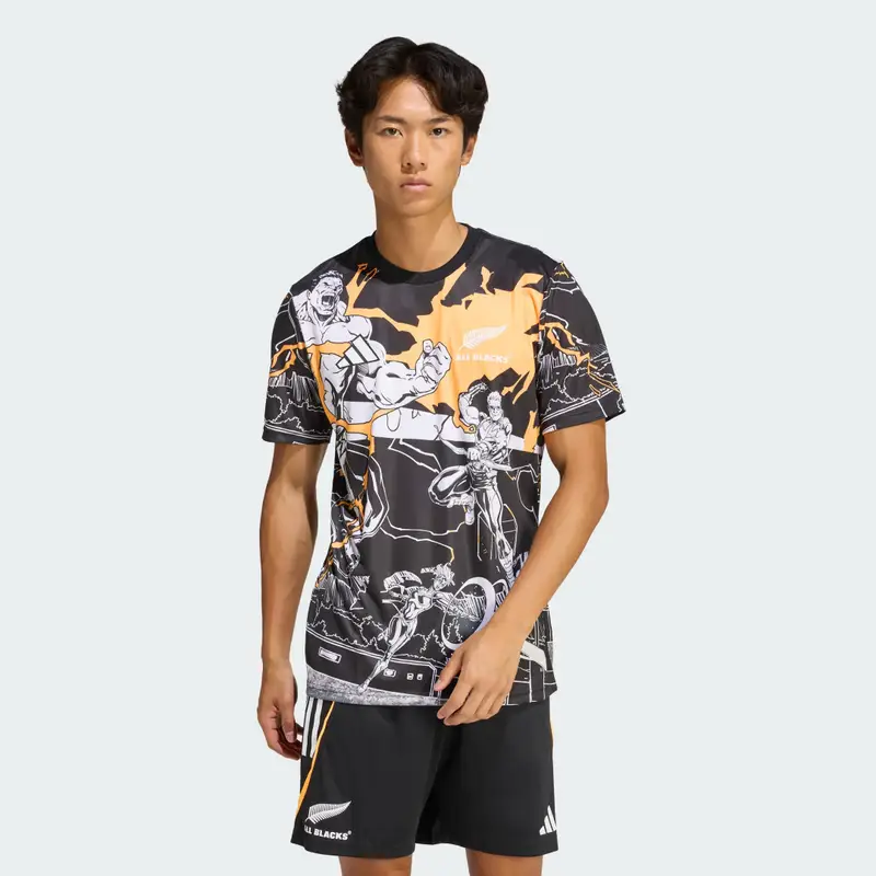 MAGLIA ALL BLACKS MARVEL Captains Run Black