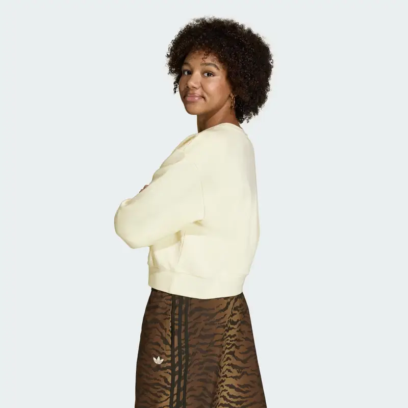 Maglia ampia e squadrata Cream White miniatura 2