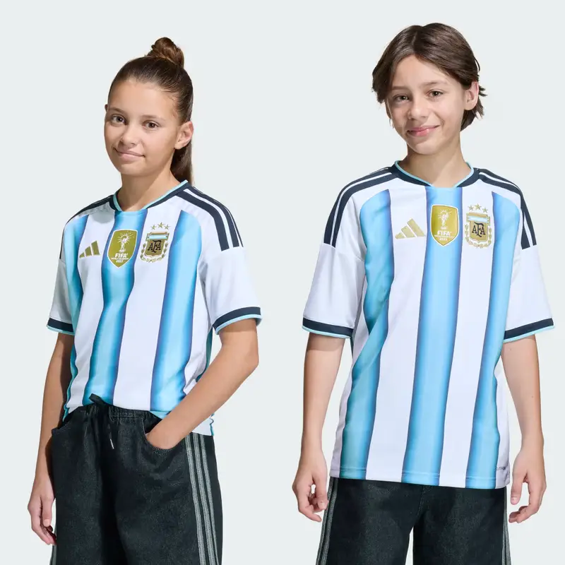 Maglia Argentina 26 Home Messi Bambini White