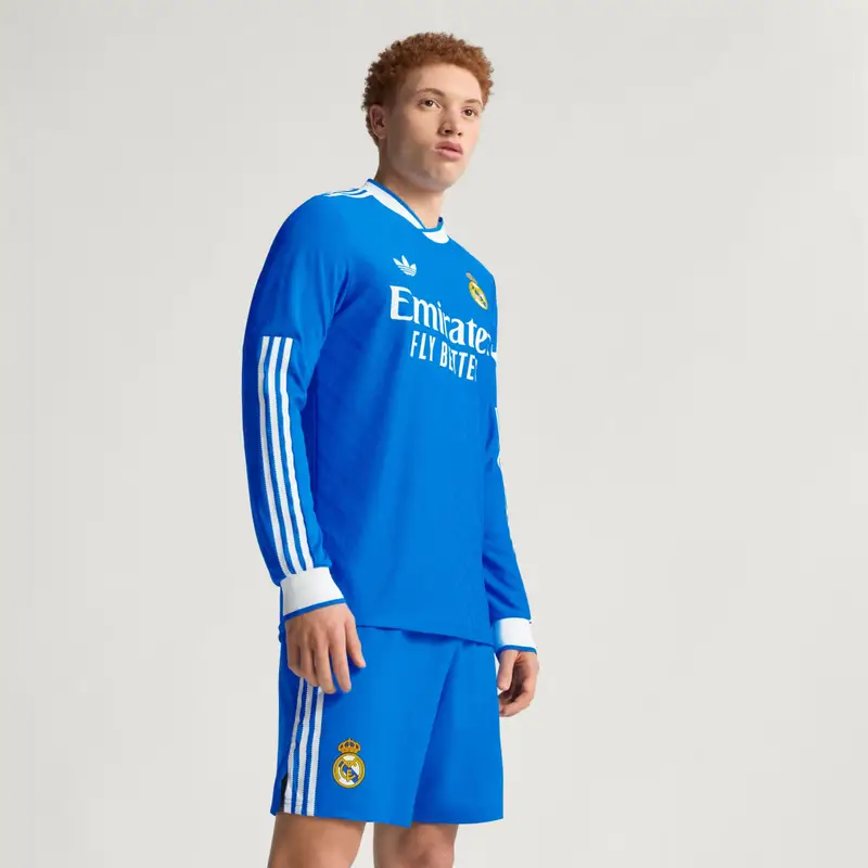 Maglia Autentica a Maniche Lunghe Real Madrid 25/26 Blue Bird