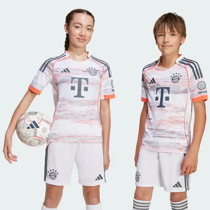 Maglia Away 25/26 Junior FC Bayern MÃ¼nchen White miniatura 2
