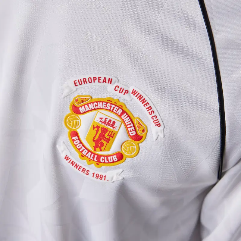 Maglia Away Long Sleeve 1991 Manchester United FC White miniatura 3