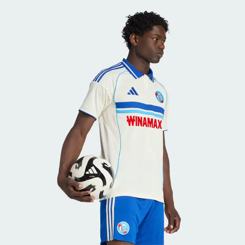 Maglia Away RC Strasbourg 25/26 Cream White miniatura 3