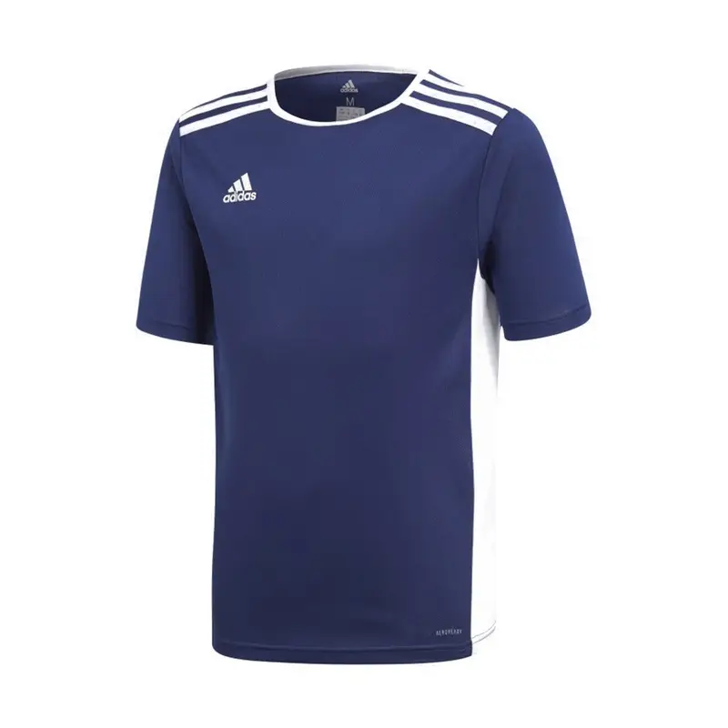 maglia calcio entrada 18 team blu bianco bambino 5-6 Anni