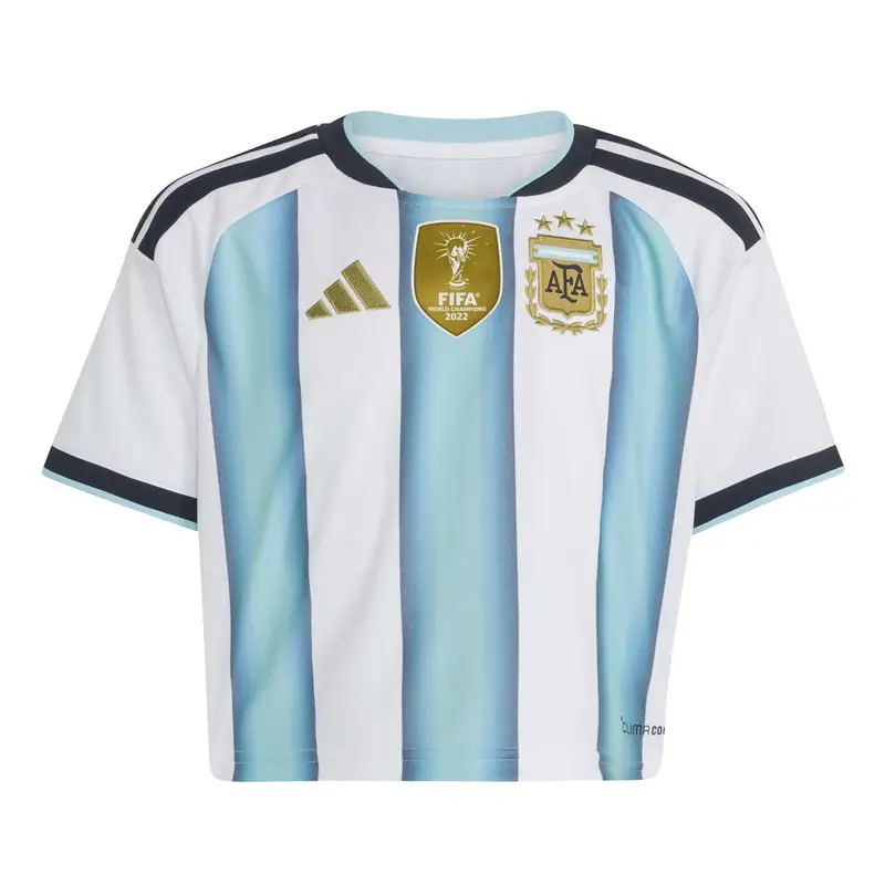 Maglia cropped Domicile donna Argentina Coupe du Monde 2026 Blanc