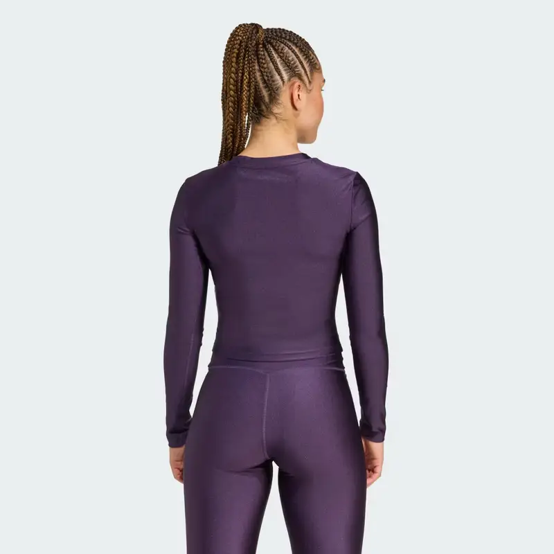 Maglia da allenamento a maniche lunghe brillante Essentials Aurora Plum miniatura 2