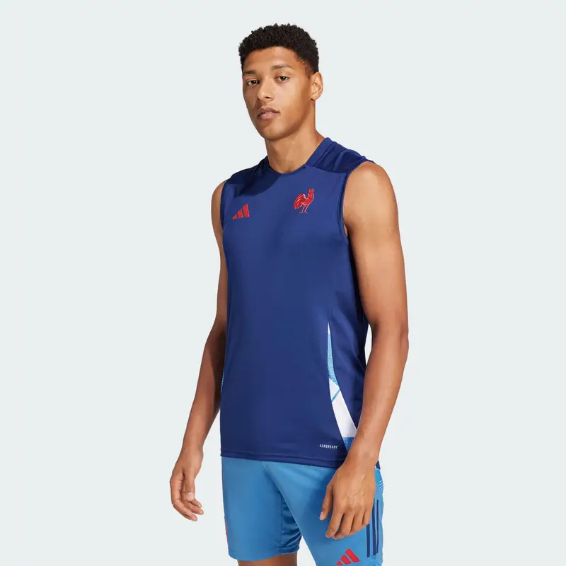 Maglia da allenamento Sleeveless France | Adidas Blu scuro