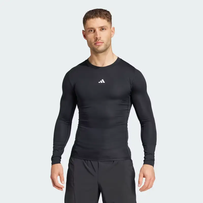 Maglia da allenamento TECHFIT Compression Long Sleeve Black