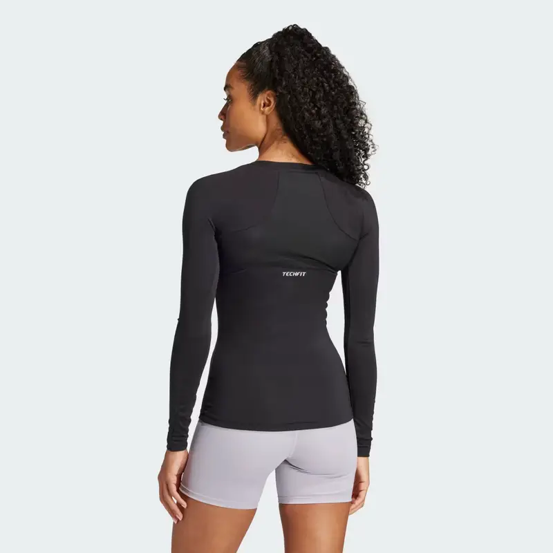 Maglia da allenamento TECHFIT Long Sleeve Black miniatura 2