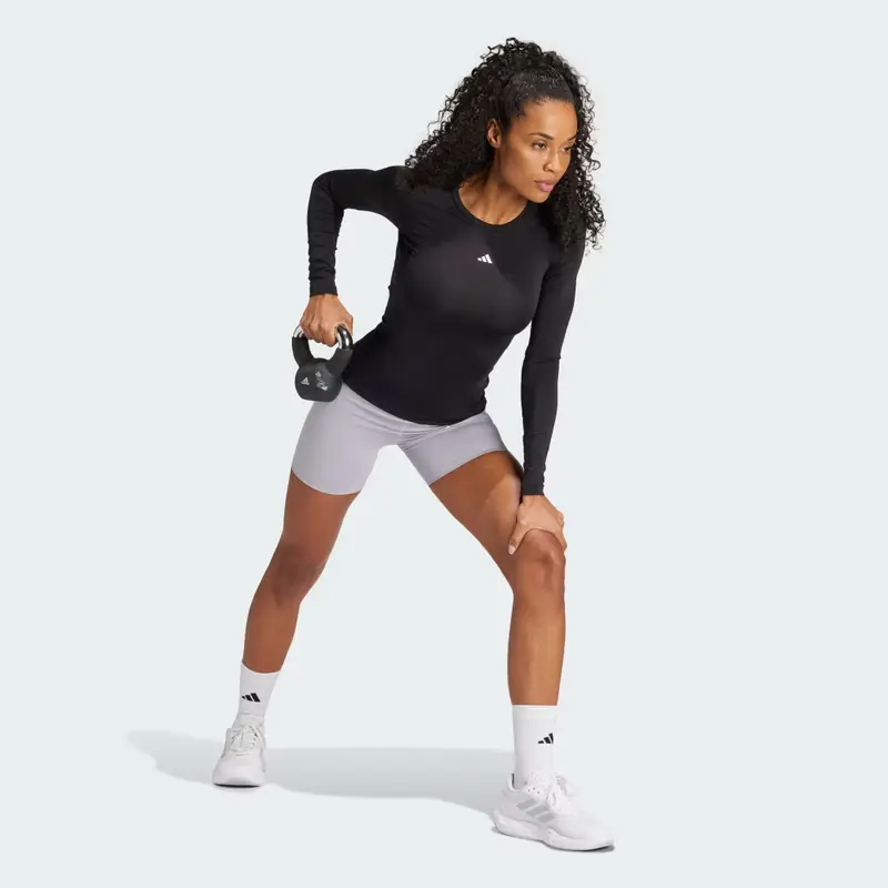Maglia da allenamento TECHFIT Long Sleeve Black miniatura 3
