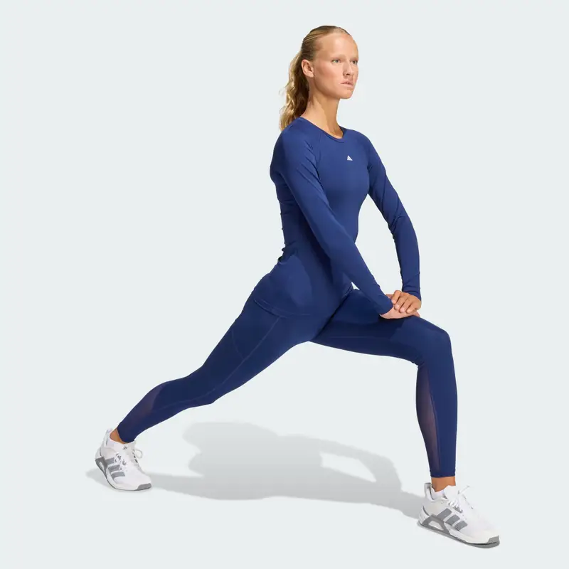 Maglia da allenamento TECHFIT Long Sleeve Dark Blue miniatura 3