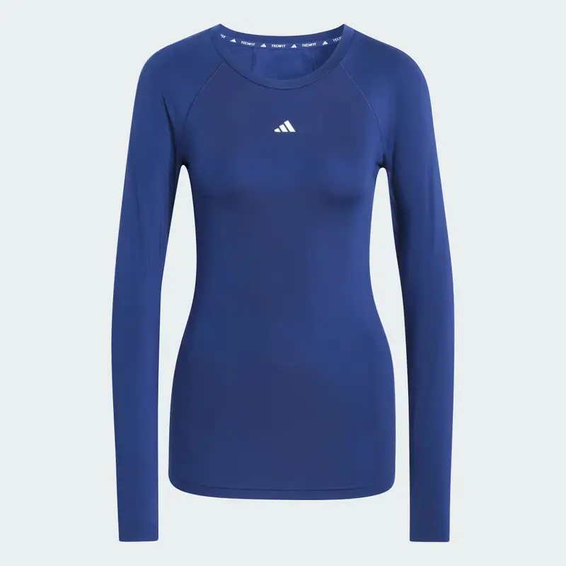 Maglia da allenamento TECHFIT Long Sleeve Dark Blue miniatura 4
