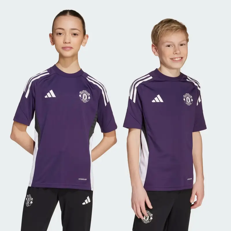 Maglia da allenamento Tiro 25 Competition Junior Manchester United FC Aurora Plum
