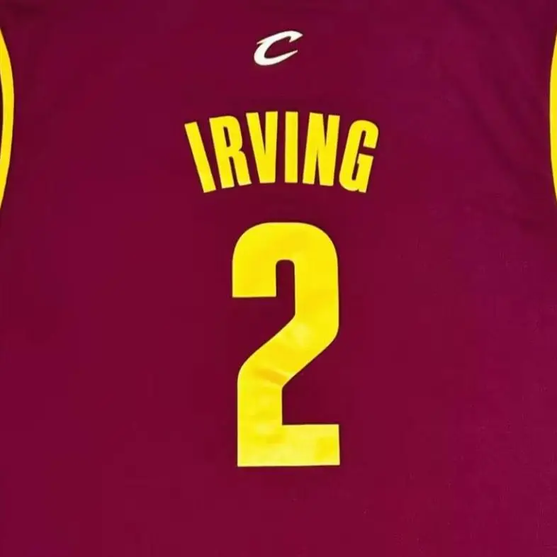 Maglia da Basket Adidas X NBA Collaboration Cleveland Cavaliers Kyrie Irving Logo 2 Stampe Girocollo Senza Maniche Unisex 7818A-327-ANR1515 2XL miniatura 2