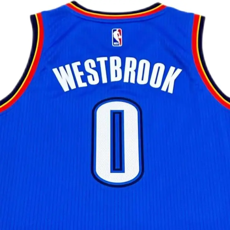 Maglia da Basket Adidas X NBA Collaboration Westbrook Oklahoma City Thunder Unisex Blu 7470A-3CB-K91071 2XL miniatura 2