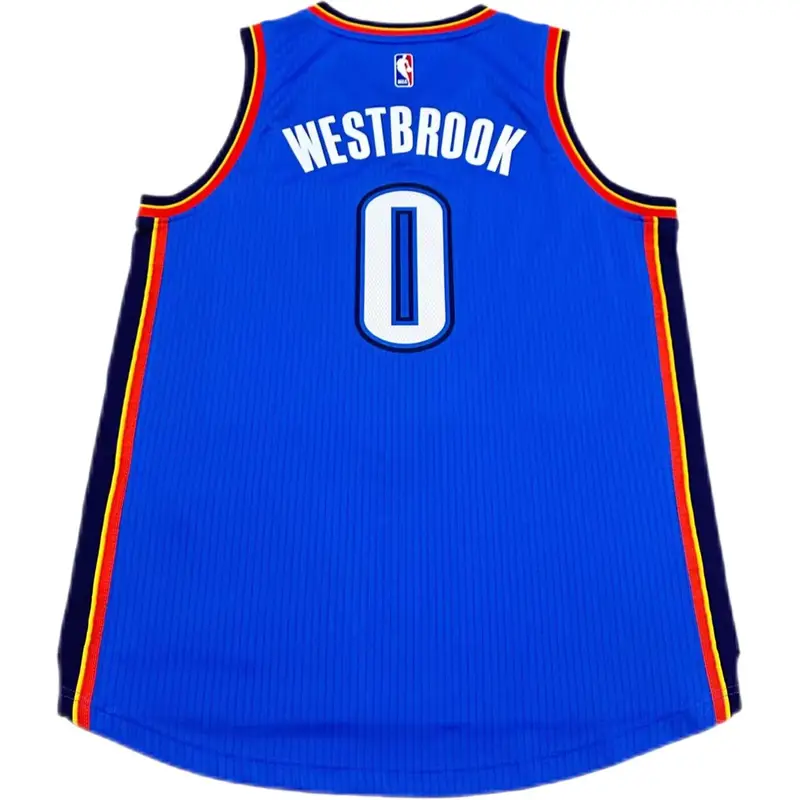 Maglia da Basket Adidas X NBA Collaboration Westbrook Oklahoma City Thunder Unisex Blu 7470A-3CB-K91071 2XL miniatura 3