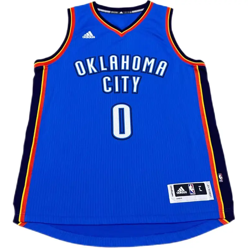 Maglia da Basket Adidas X NBA Collaboration Westbrook Oklahoma City Thunder Unisex Blu 7470A-3CB-K91071 2XL