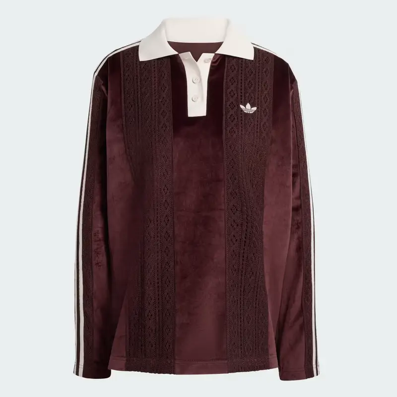 MAGLIA DA CALCIO ADIDAS ORIGINALS WINTERISED A MANICHE LUNGHE Maroon miniatura 4