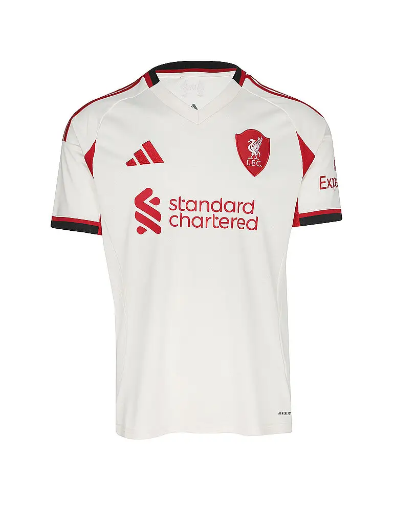 Maglia da calcio da uomo FC Liverpool 25/26 da trasferta bianco | S