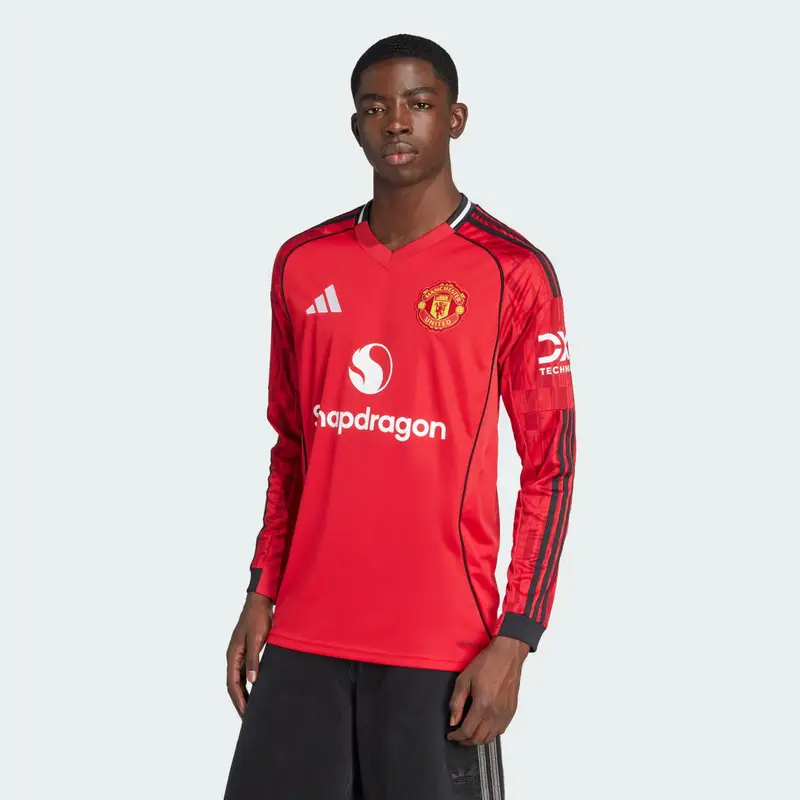Maglia da casa a manica lunga 25/26 Manchester United Mufc Red