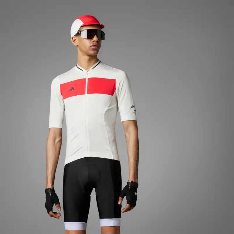 Maglia da ciclismo adidas Heritage Tempo 3-Stripes Chalk White