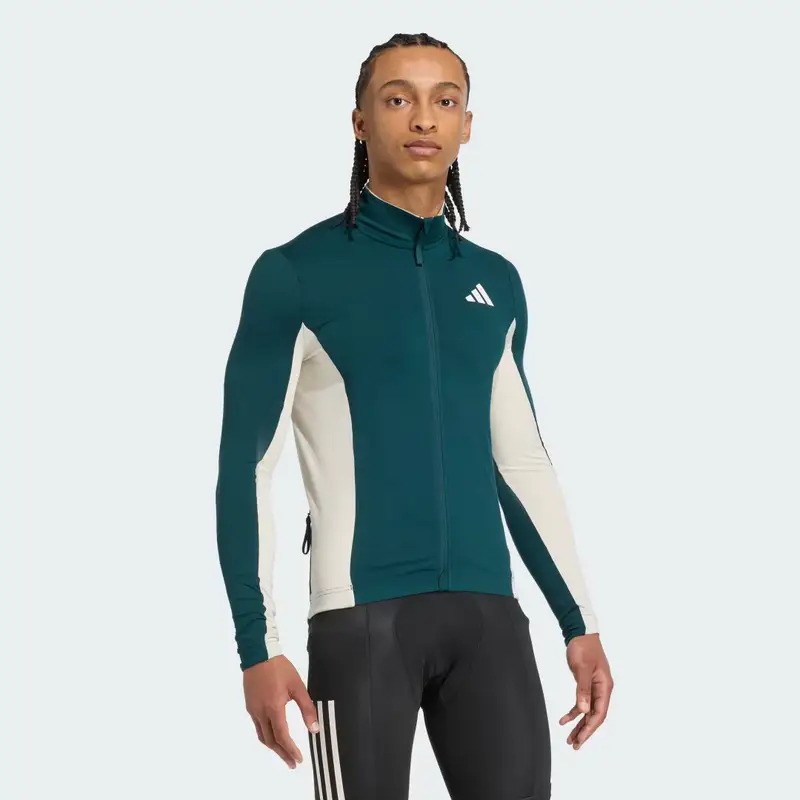 Maglia da ciclismo Tempo 3-Stripes a maniche lunghe Green miniatura 3