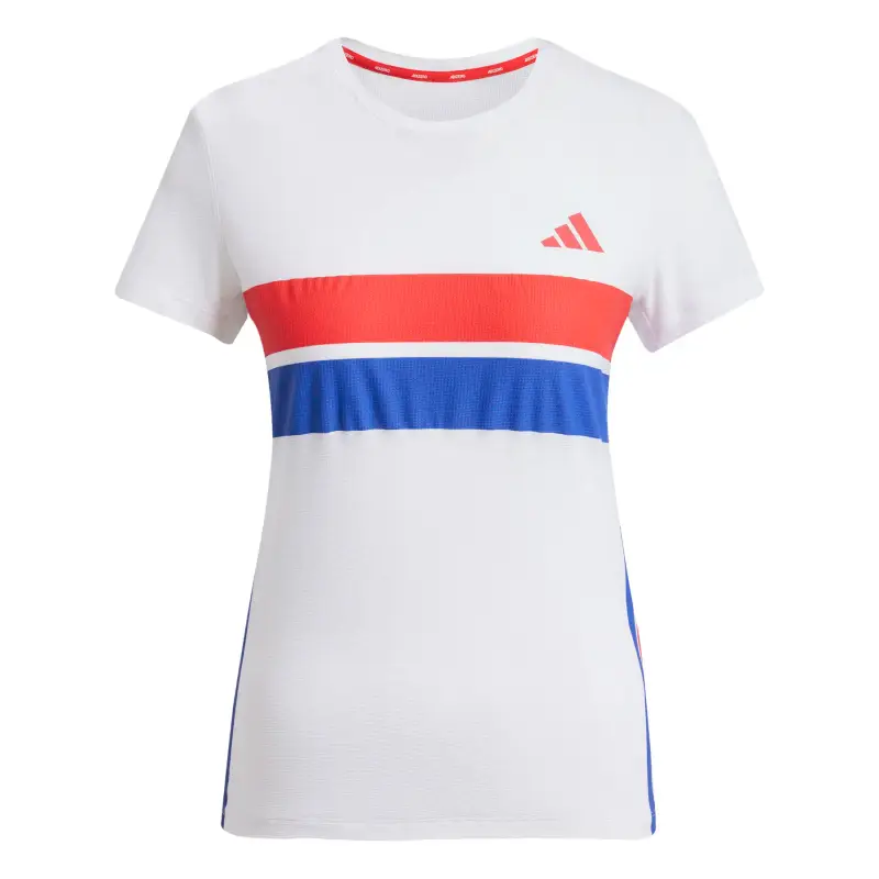 Maglia da donna adidas Adizero Retro Blanc