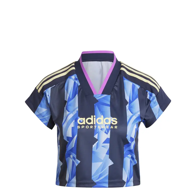 Maglia da donna adidas Tiro Cut 3-Stripes Print Baby Bleu