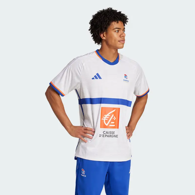 Maglia da pallamano Replica France White miniatura 3