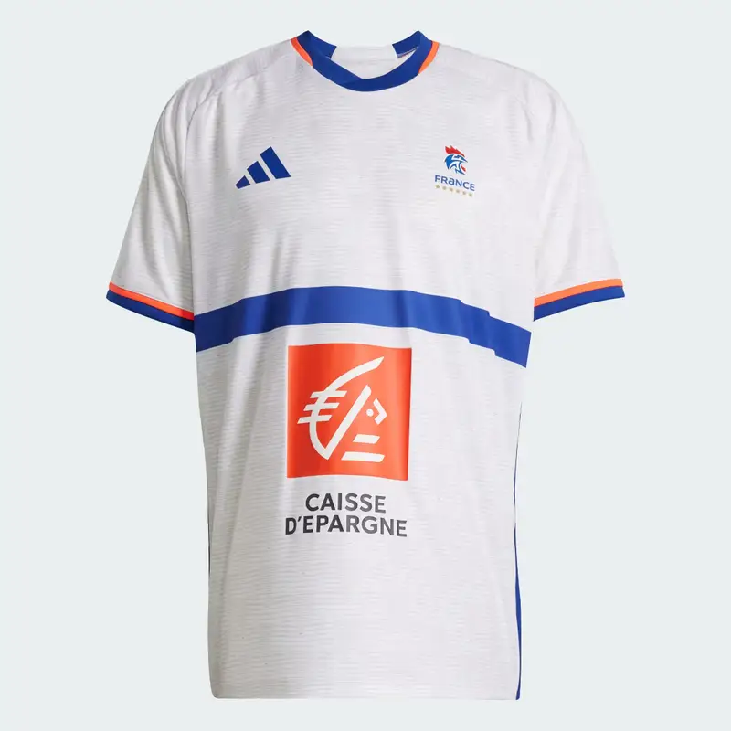 Maglia da pallamano Replica France White miniatura 4