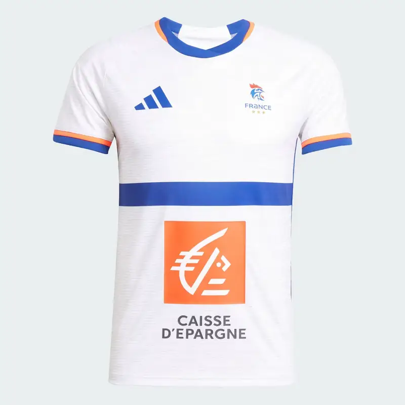 Maglia da pallamano Replica France White miniatura 4
