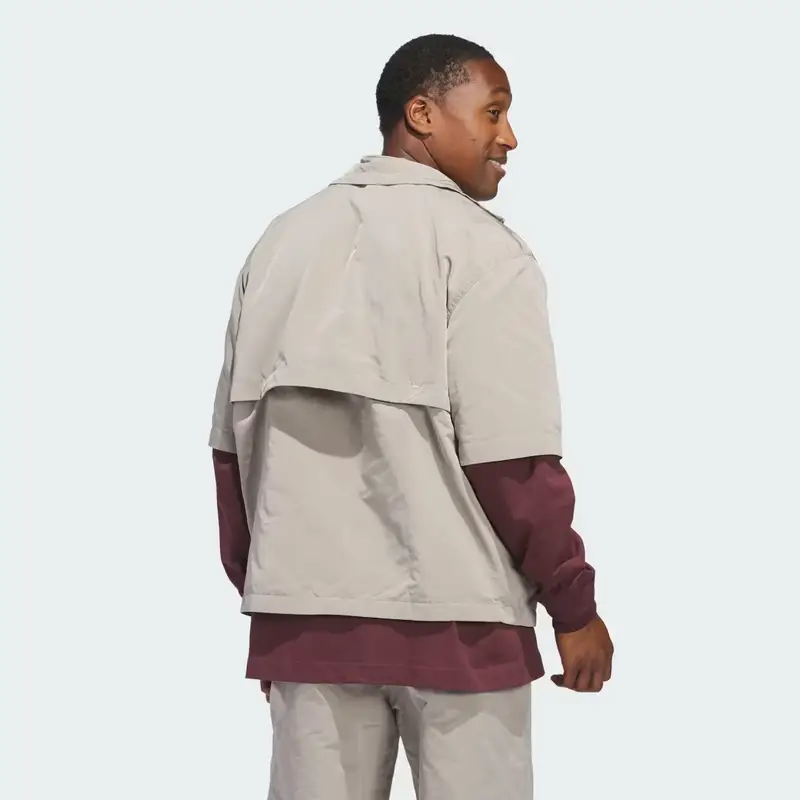 Maglia da riscaldamento con zip integrale Putty Beige miniatura 4