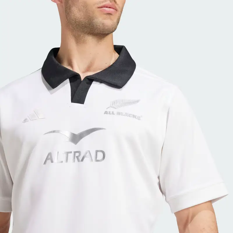 Maglia da rugby Short Sleeve All Blacks White miniatura 4