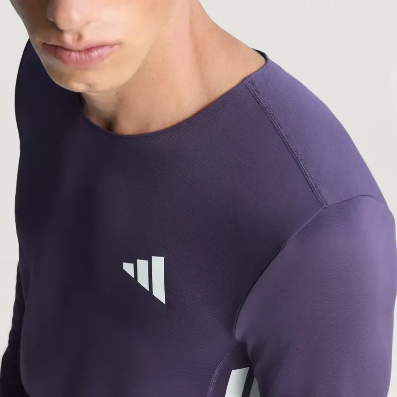 Maglia da running adizero Long Sleeve Aurora Plum miniatura 4