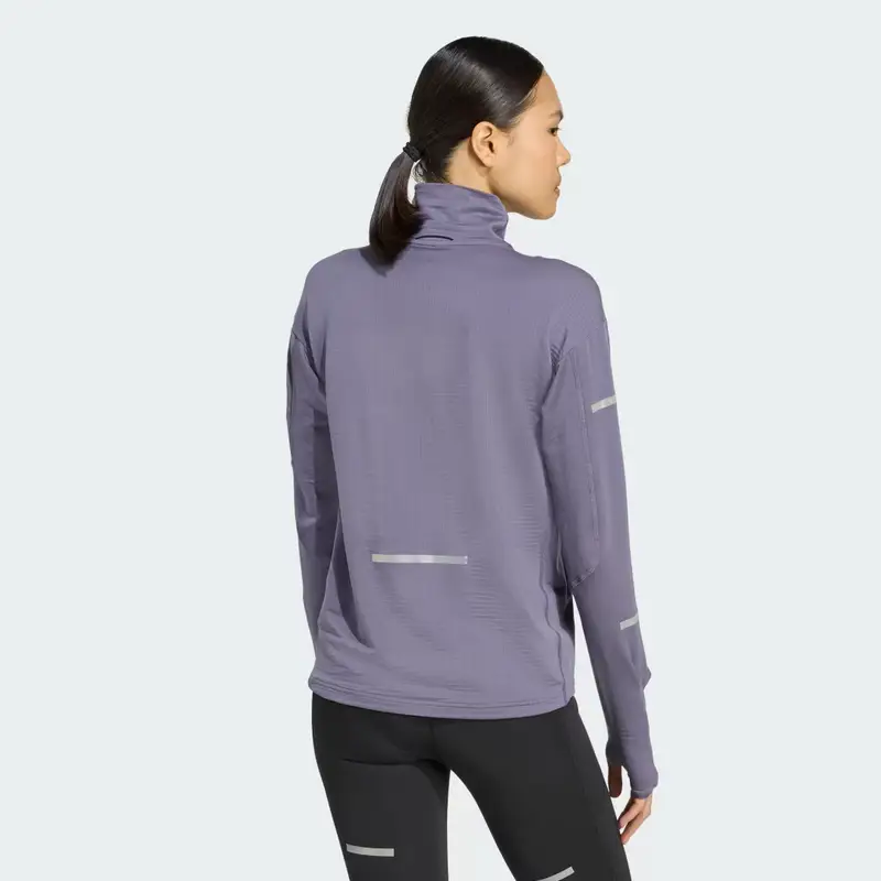 Maglia da running con mezza zip Adi365 CLIMAWARM+ Preloved Violet miniatura 2