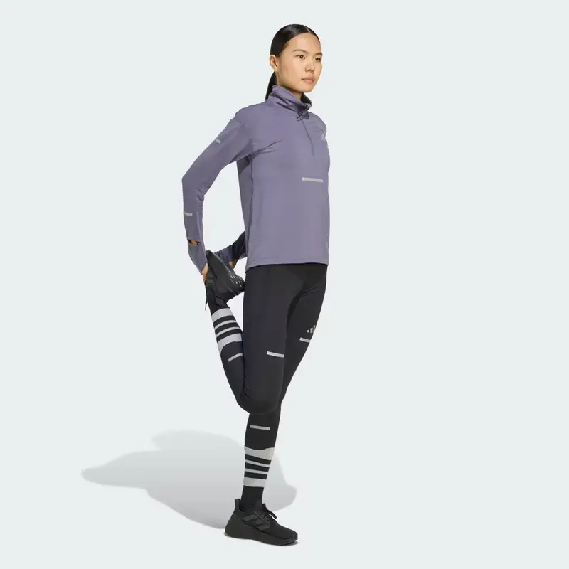Maglia da running con mezza zip Adi365 CLIMAWARM+ Preloved Violet miniatura 3