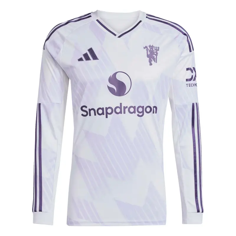 Maglia da trasferta a maniche lunghe Manchester United 2025/26 Blanc