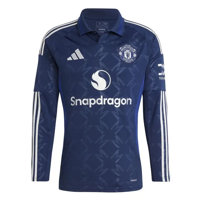 Maglia gara Away a maniche lunghe Manchester United 2024/25 Bleu
