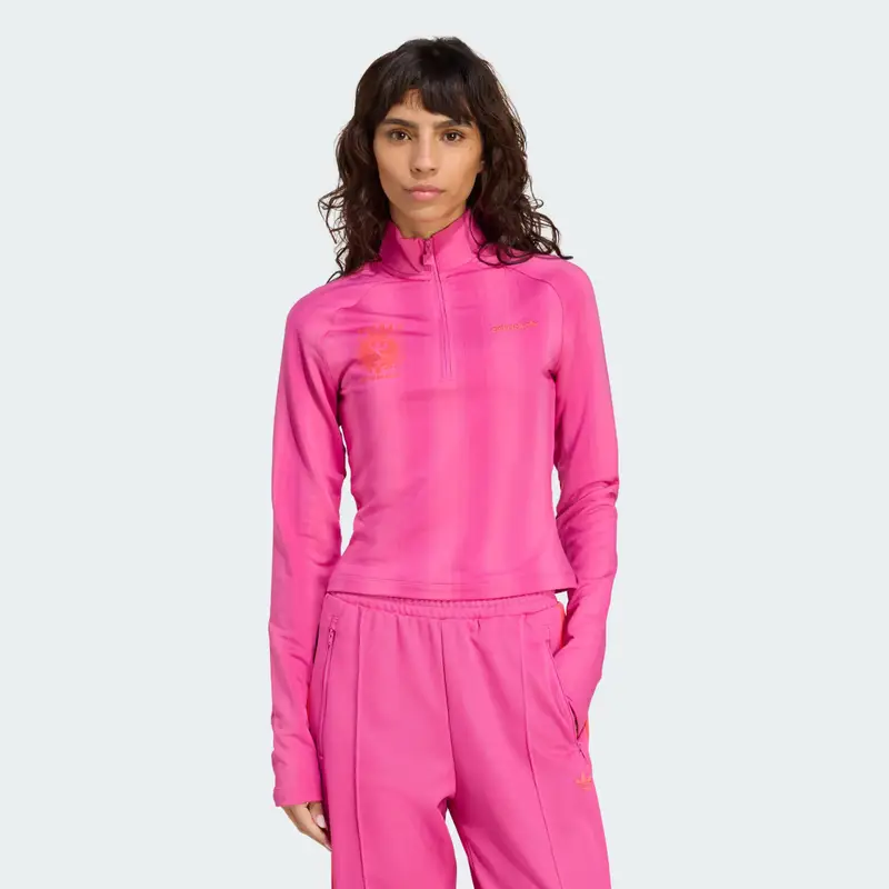 Maglia Half-Zip Graphic Football Long-Sleeve Semi Lucid Fuchsia