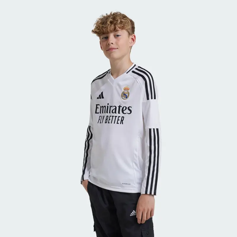 Maglia Home 24/25 Long Sleeve Junior Real Madrid | Adidas Bianco
