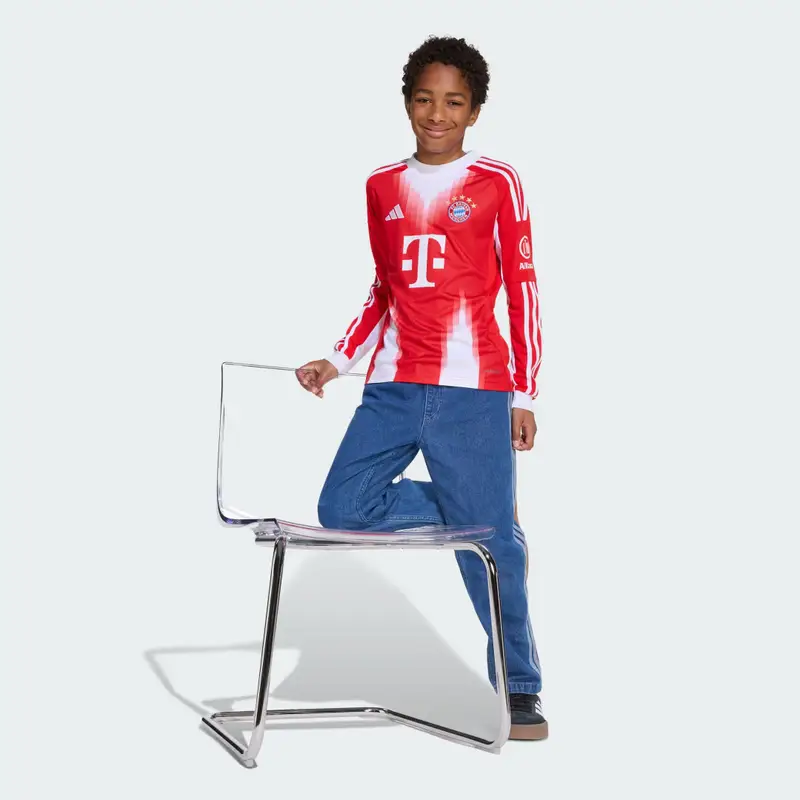 Maglia Home a maniche lunghe 25/26 Bayern Monaco Bambini Red miniatura 3