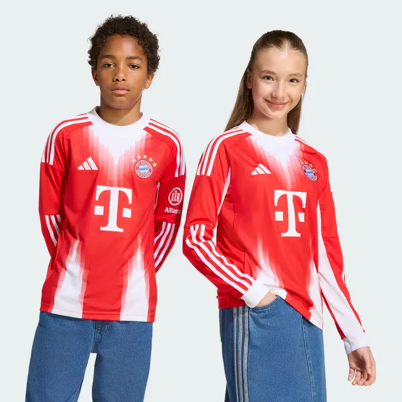 Maglia Home a maniche lunghe 25/26 Bayern Monaco Bambini Red